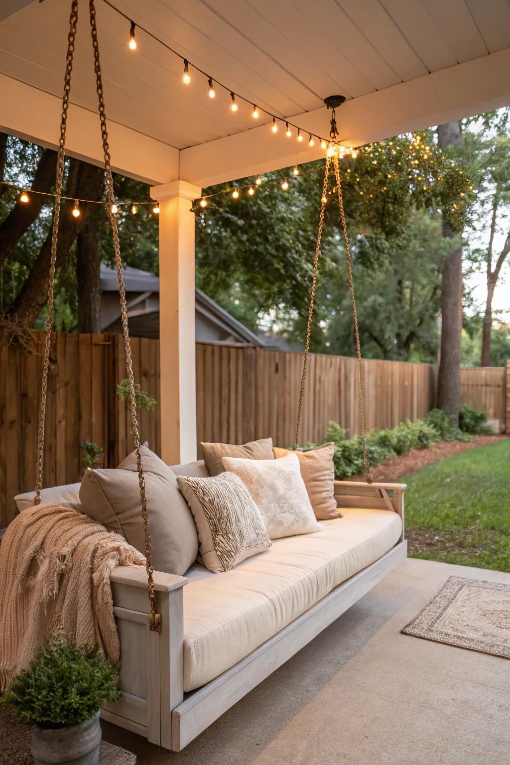 Neutrals provide a warm ambiance.