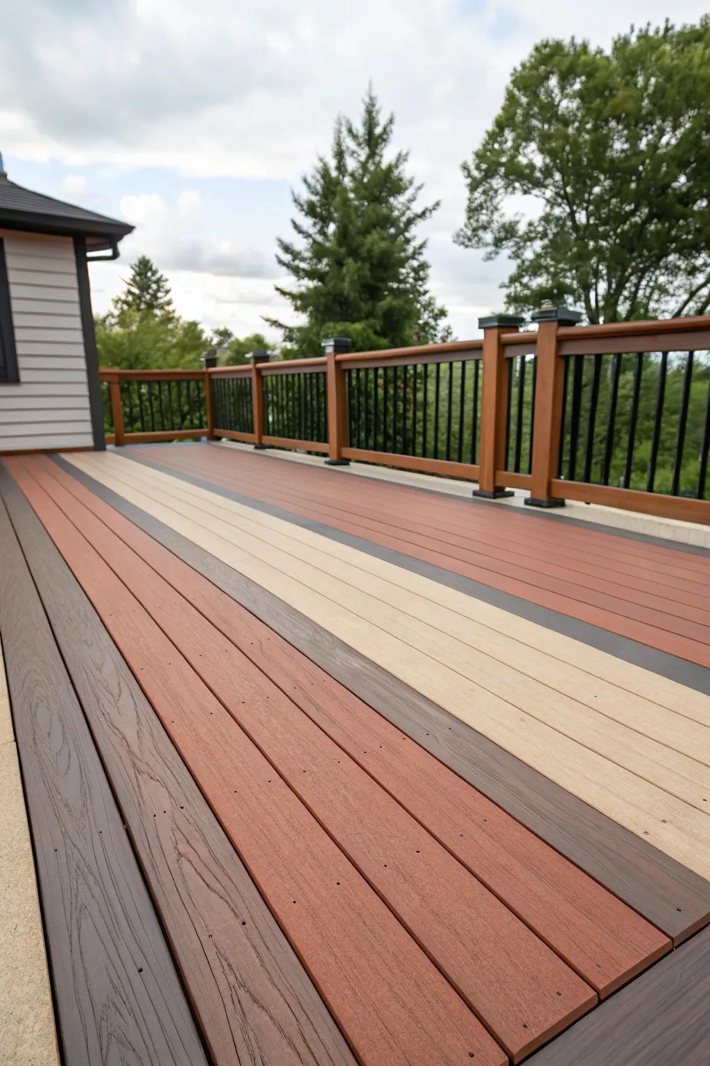Mix materials for a modern and durable deck.