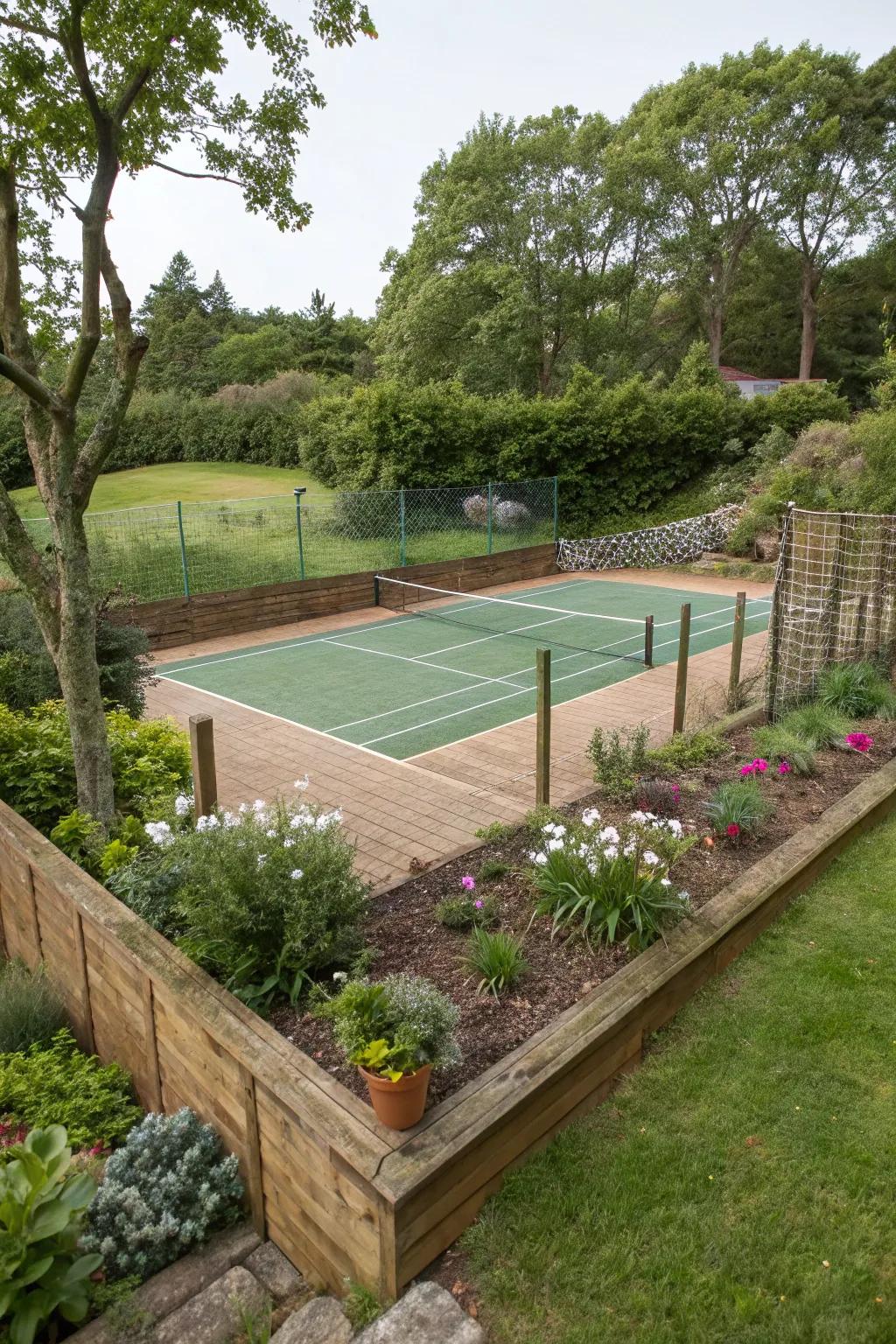 An eco-conscious court that blends with nature.