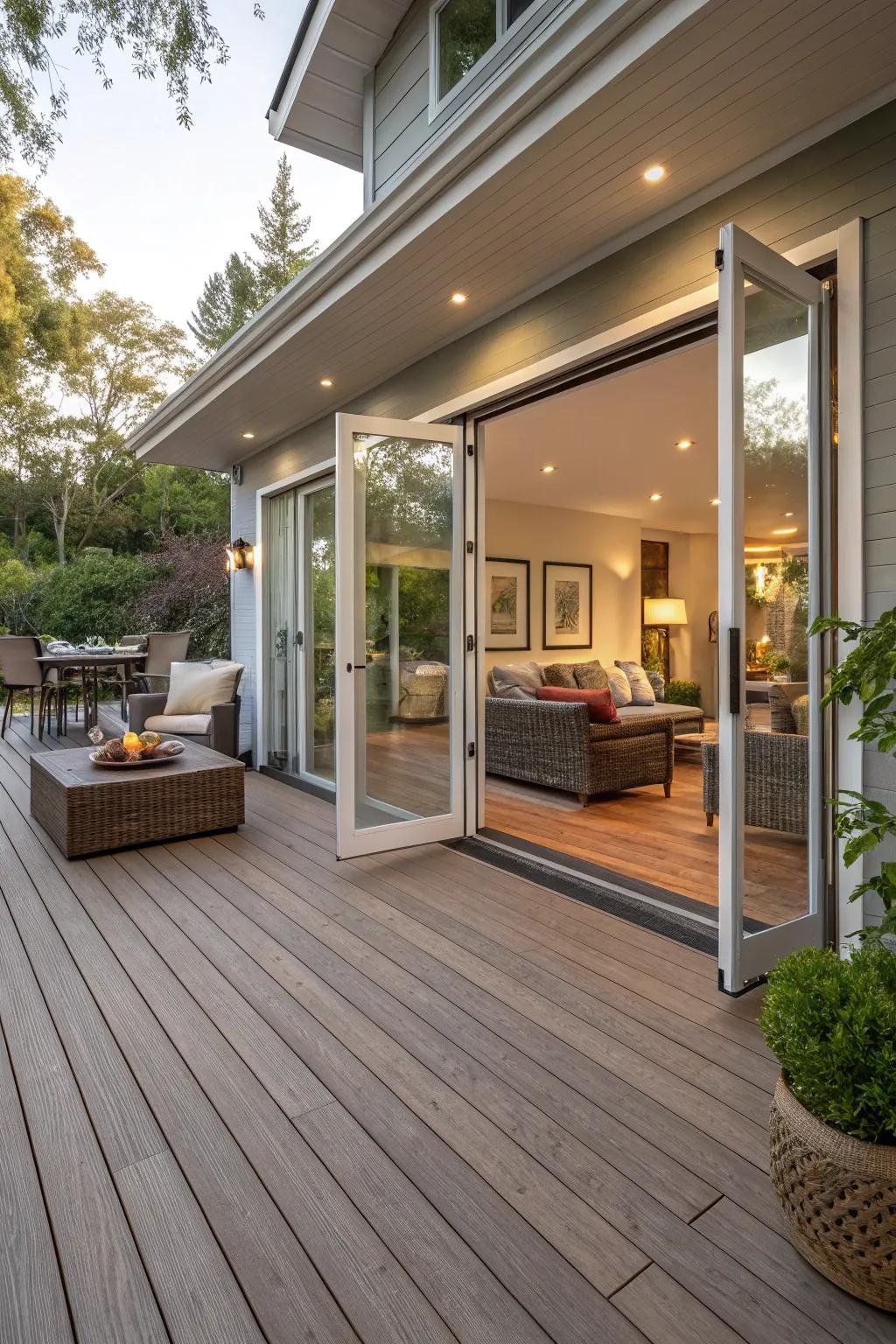 A seamless indoor-outdoor flow enhances this home's living space.