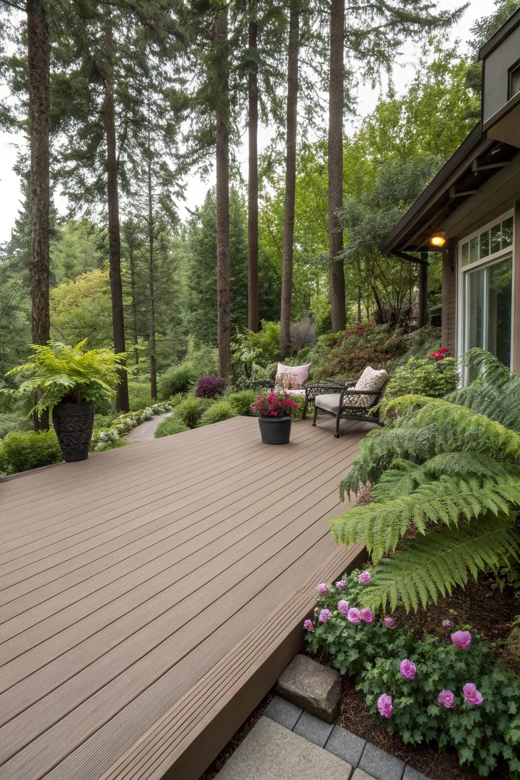 Eco-friendly materials make this deck sustainable and stylish.