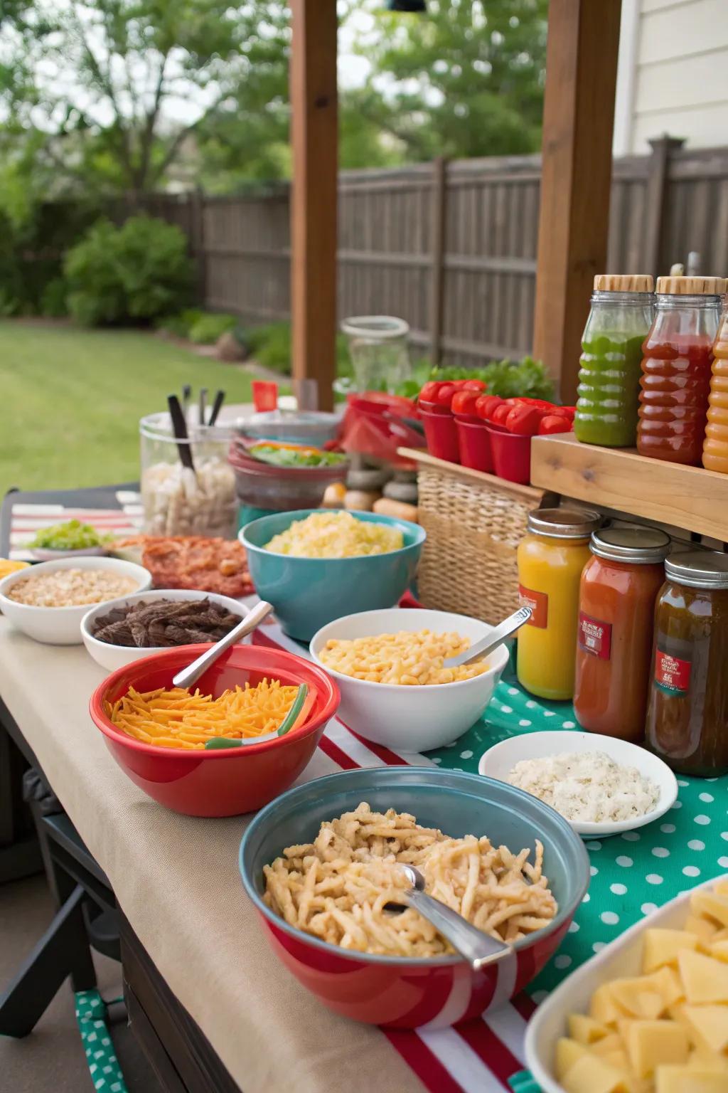 Customize your pasta at this interactive station