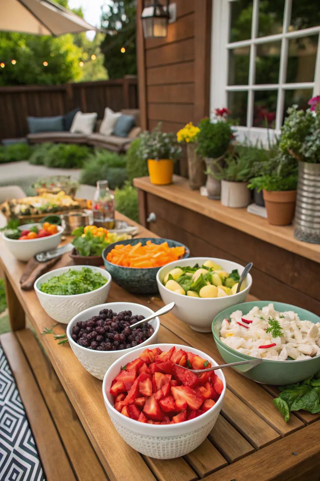 An interactive salad bar for a healthy, personalized dining experience