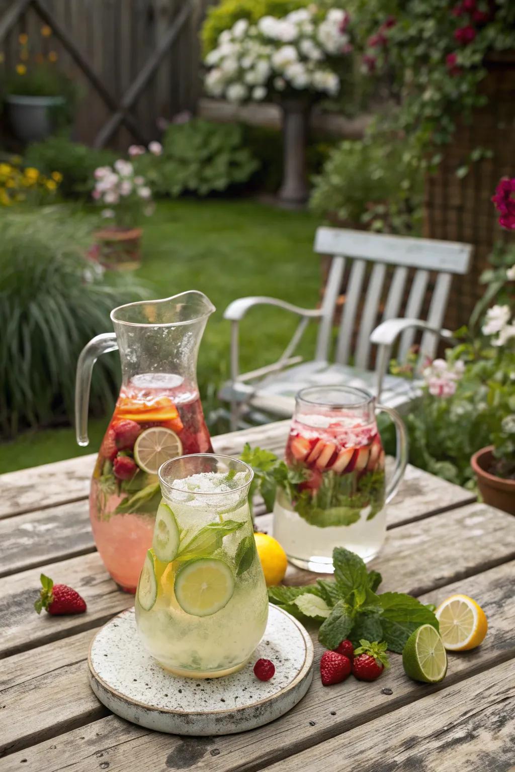 Refreshing fruit and herb infused waters to keep guests hydrated