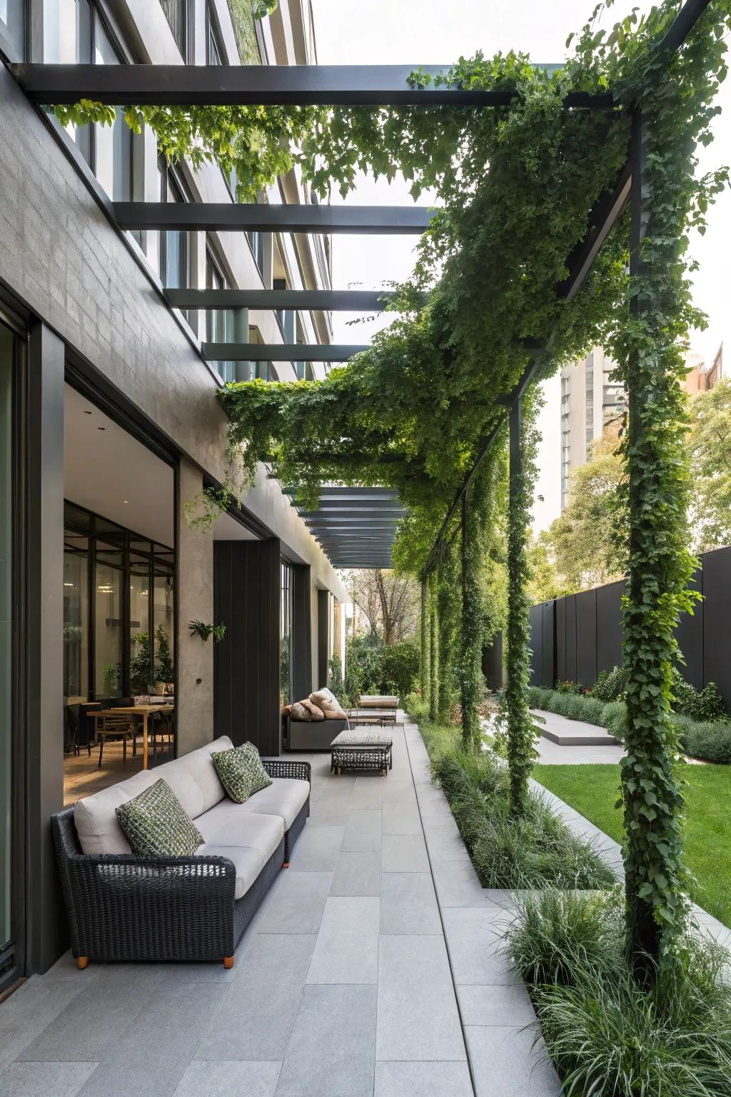 A mix of open and sheltered spaces offers versatility.