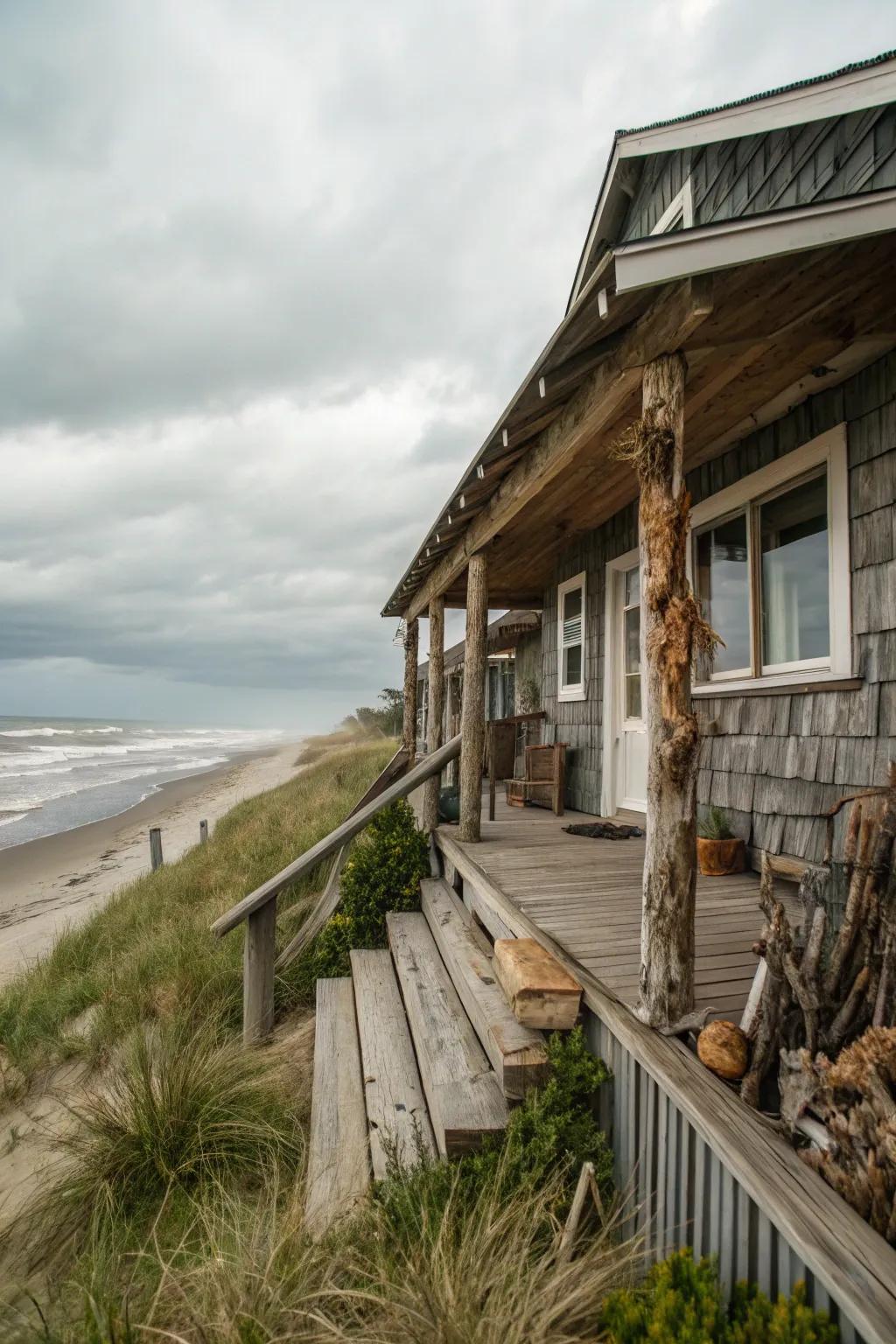 Driftwood brings a piece of the beach to your exterior.