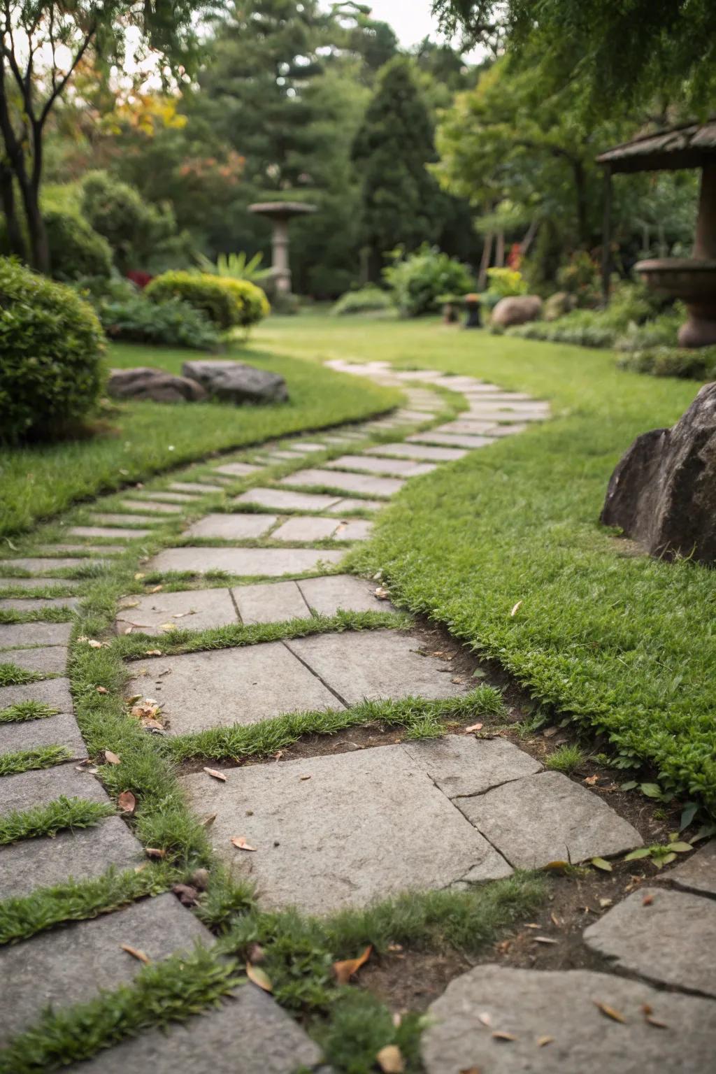 Grass pavers blend the natural and constructed beautifully.