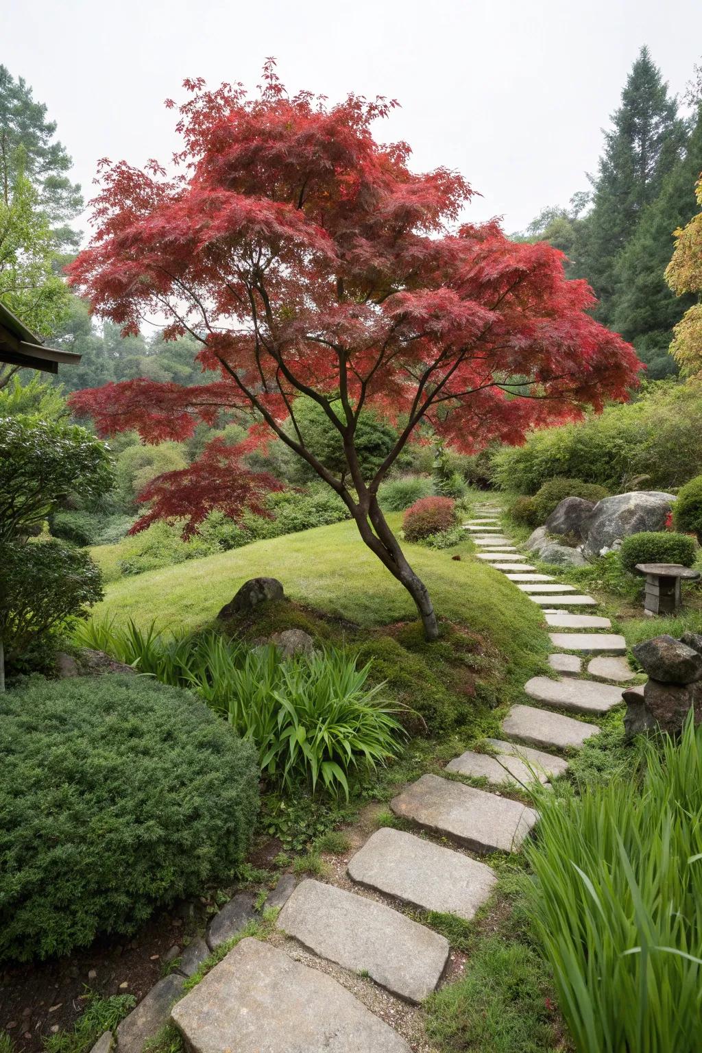 Let a Japanese maple be the fiery heart of your garden.