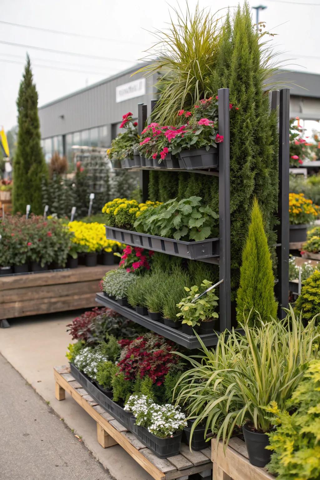 Layered textures add depth and visual interest to plant displays.