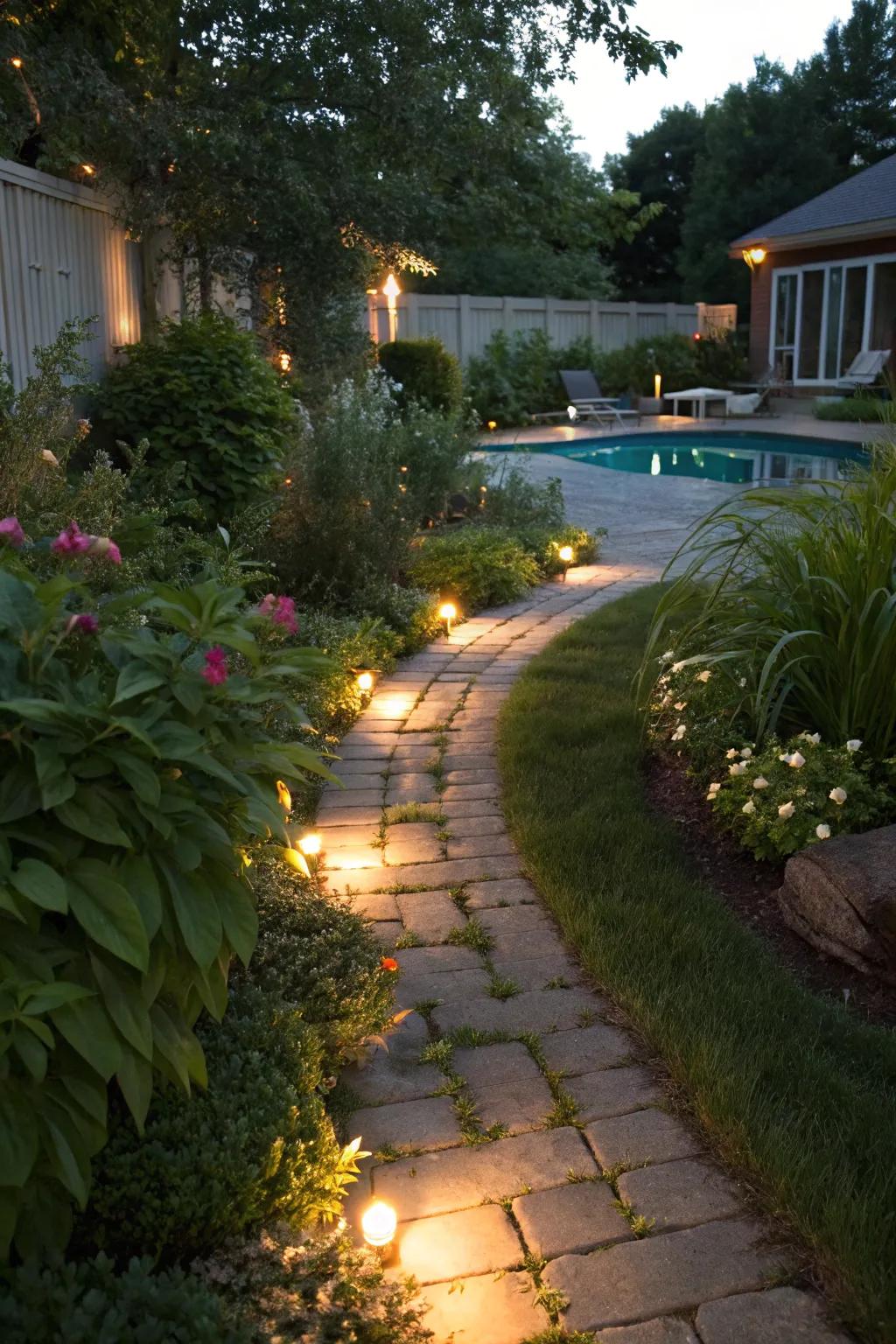 Guide the way with charming path lighting.