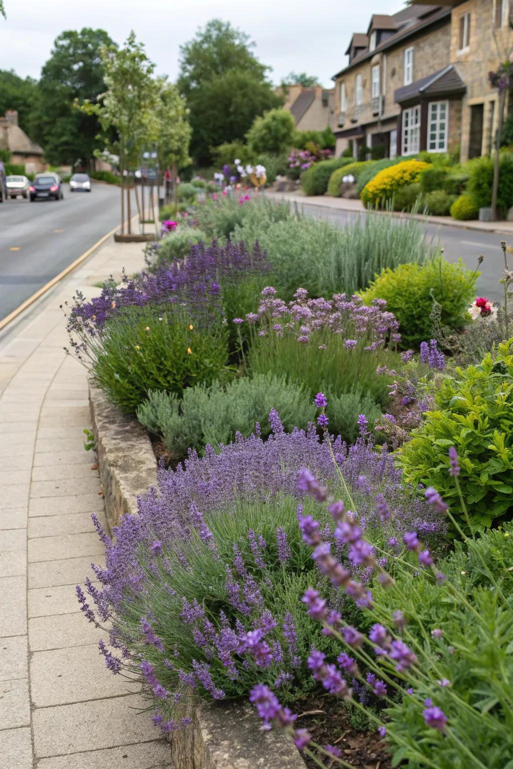 Delight senses with a fragrant curbside garden.