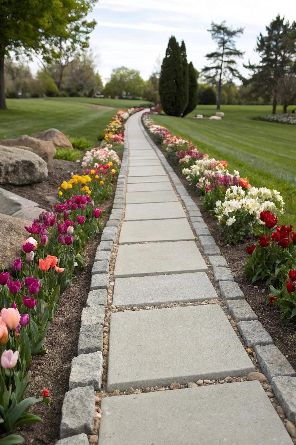 Guide guests with attractive stone pathways.