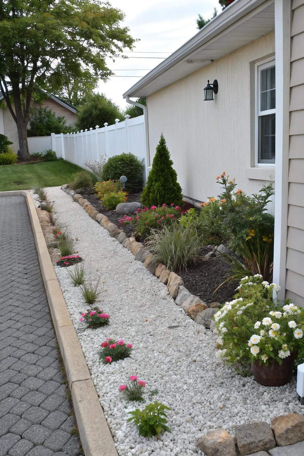 Keep it simple and clean with a gravel base.