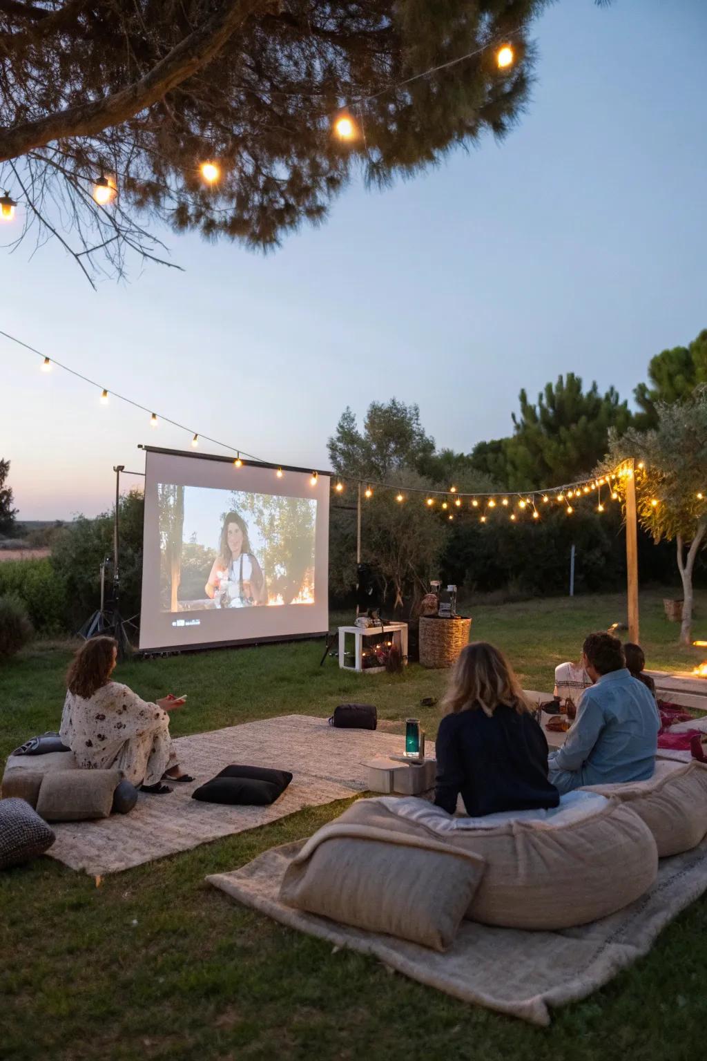 Experience a nostalgic outdoor movie night.