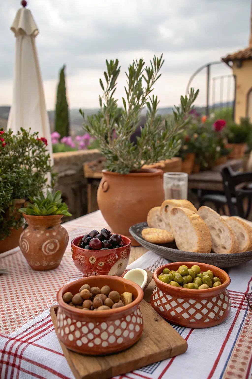 Savor a Mediterranean feast with alfresco dining.