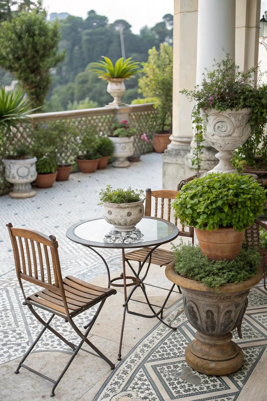 Terrazzo tiles offer timeless elegance with a classic appeal.