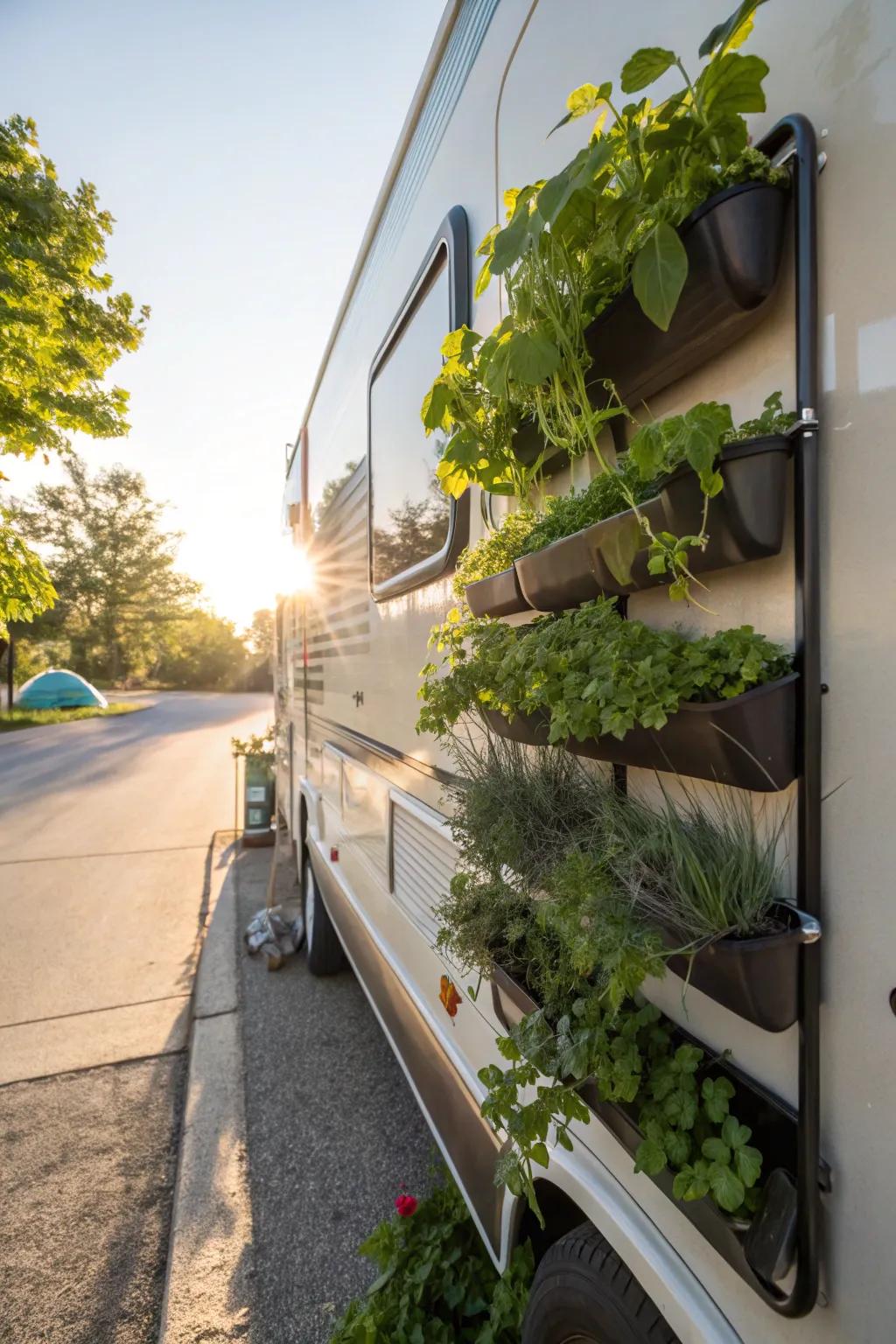 Vertical herbs: flavor and fragrance.