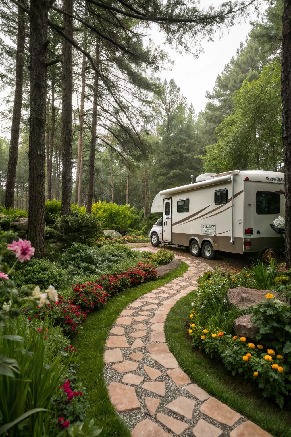 Pathways invite exploration and beauty.