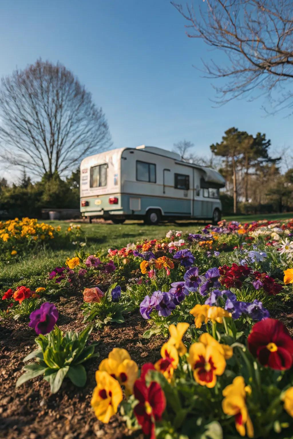 Edible flowers add color and taste.