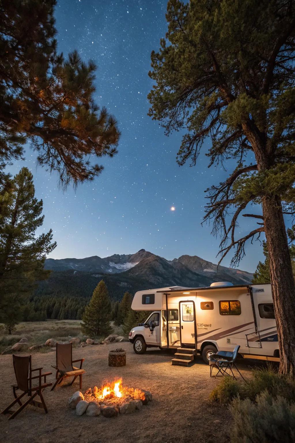 Gather around the warmth of a fire pit.