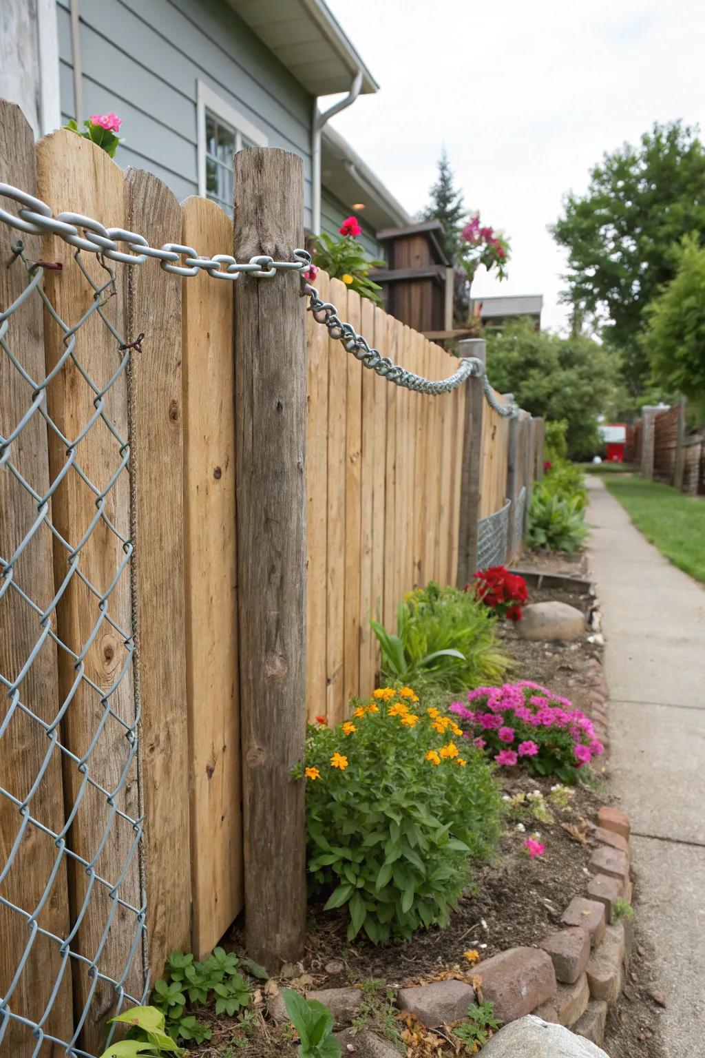 Create depth with layered textures and mixed materials.