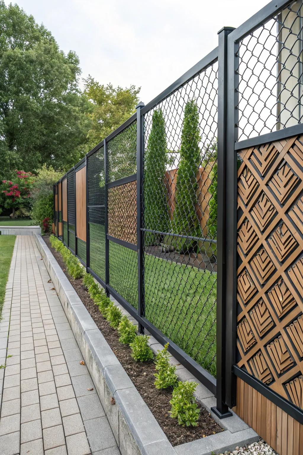 Add an artistic touch with geometric wood panel designs.