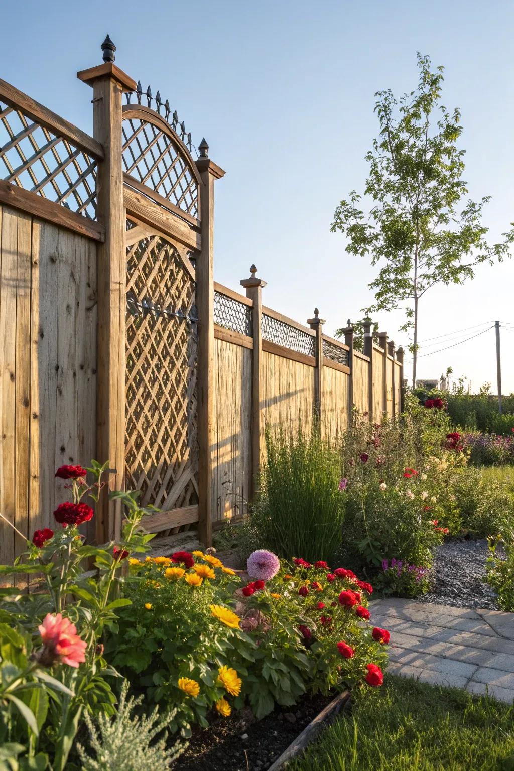 Elevate your fence design with beautiful lattice tops.