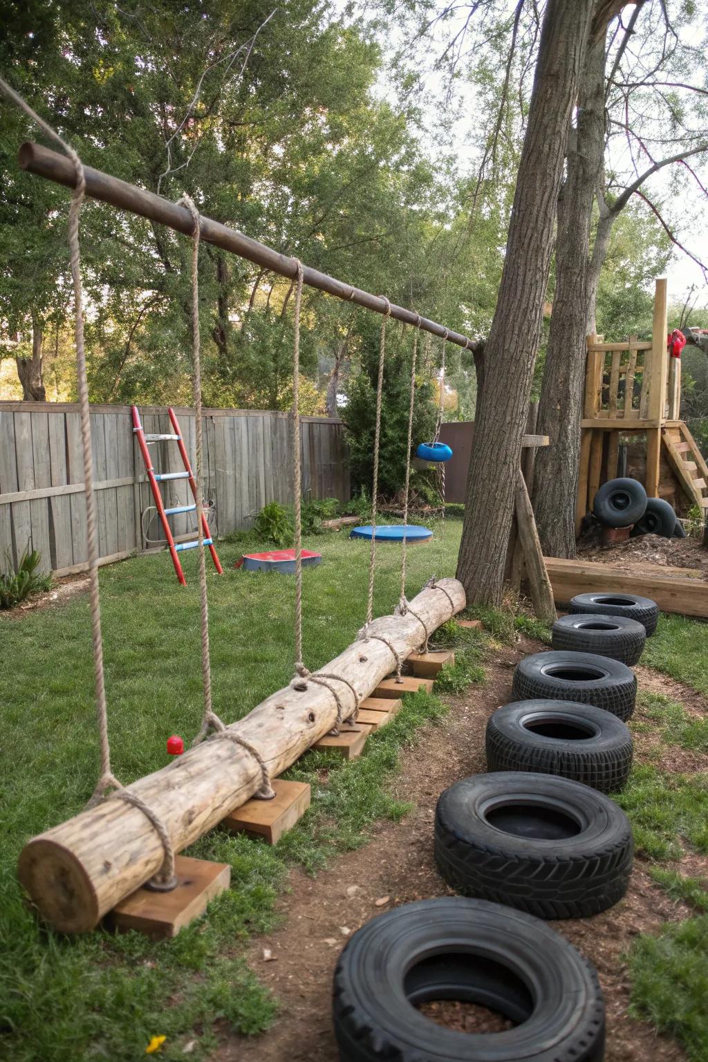 A DIY obstacle course adds fun and challenge to workouts.