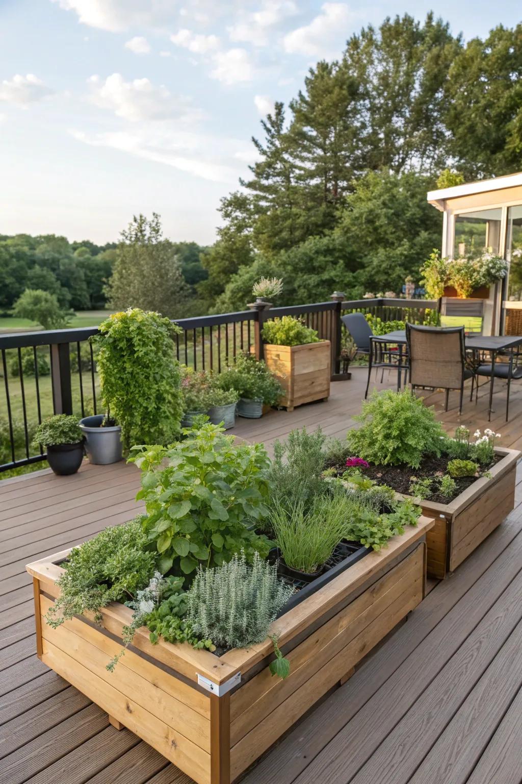 A custom DIY deck with a personalized touch.