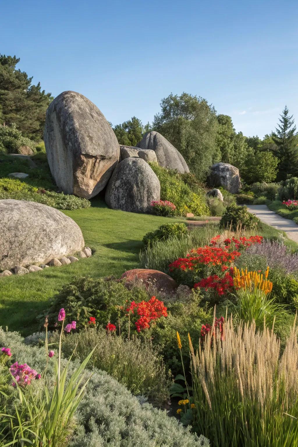 Unique shapes add drama to the landscape.