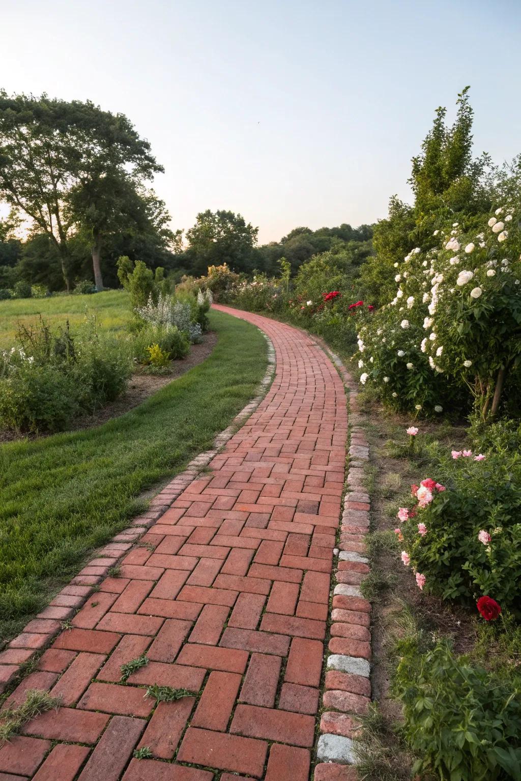 Permeable bricks provide an eco-friendly solution for walkways.