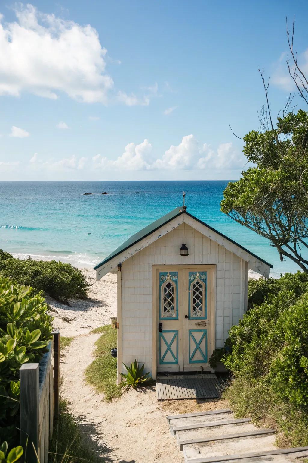 A distinctive door makes a bold statement.