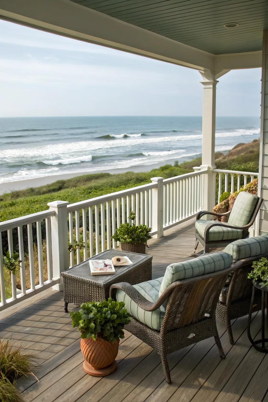 Maximizing the view enhances the open, airy feel of your porch.