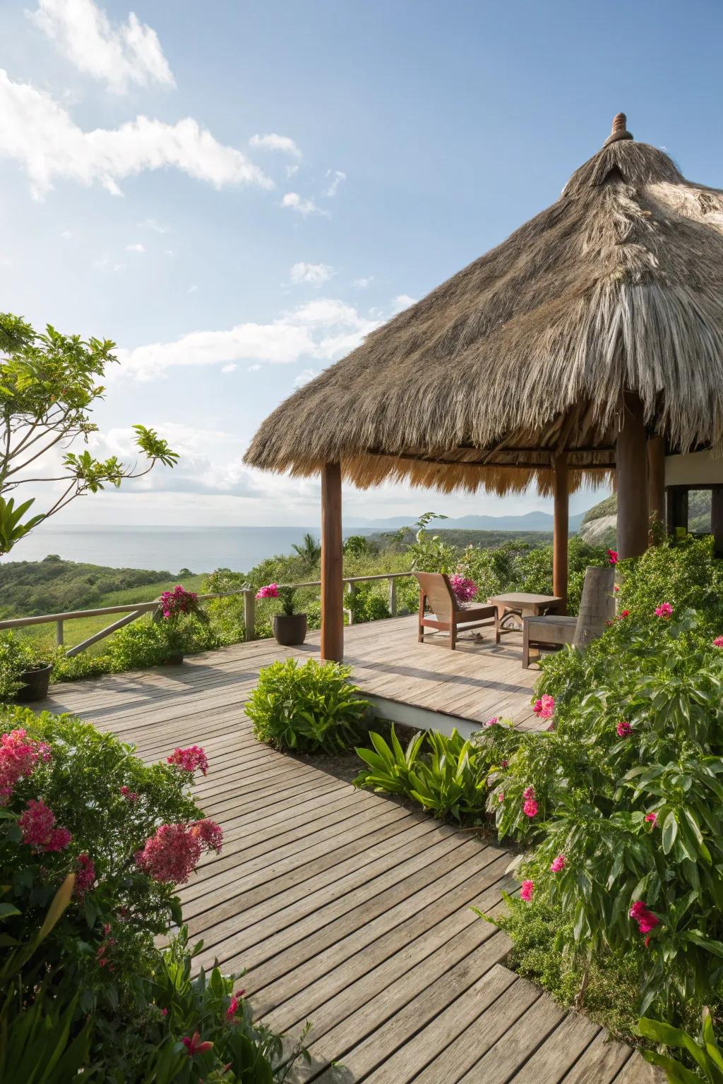 Palapas bring tropical vibes and distinctive shade to any deck.