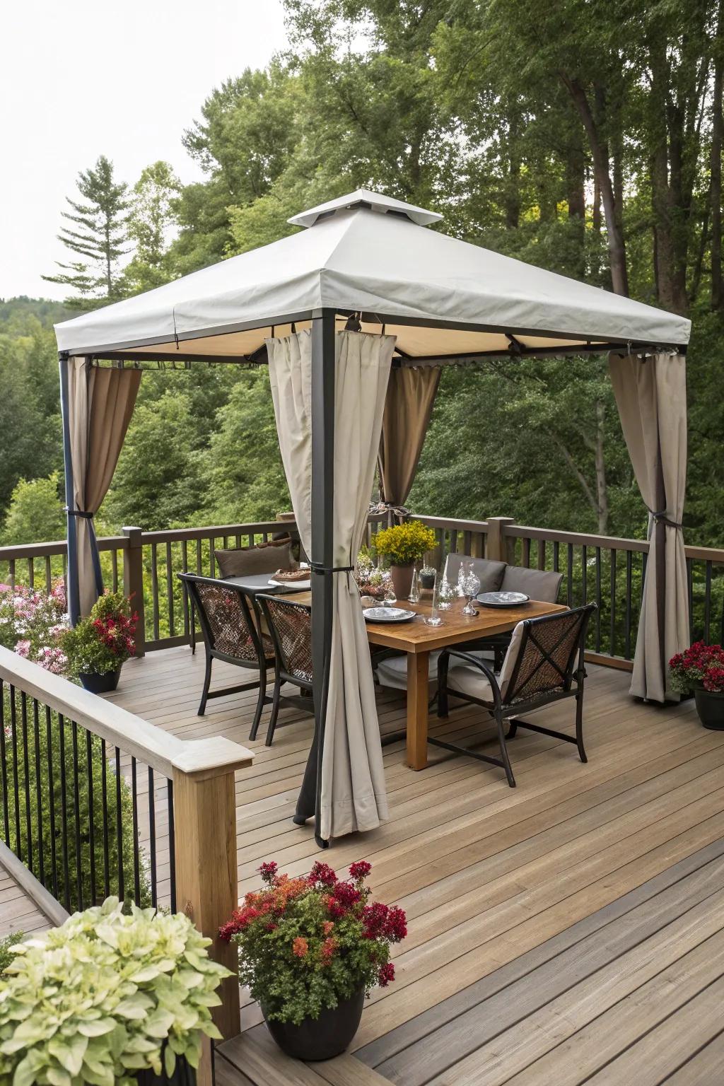 Canopies offer flexible and easy-to-set-up shade solutions.