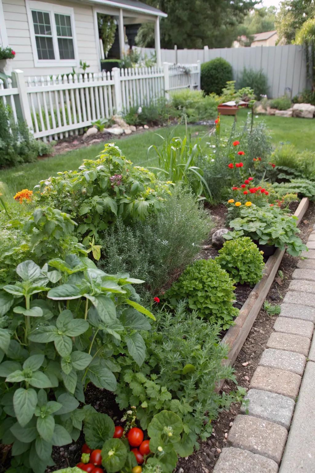 Edible plants can be both beautiful and functional in flower beds.