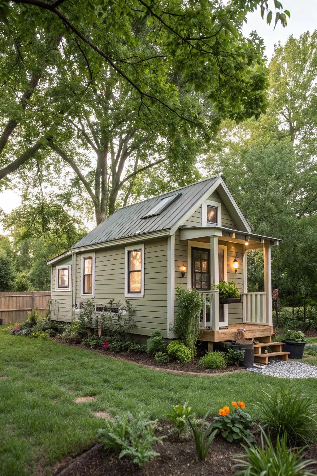 A tiny home maximizing space with a clever and compact design.