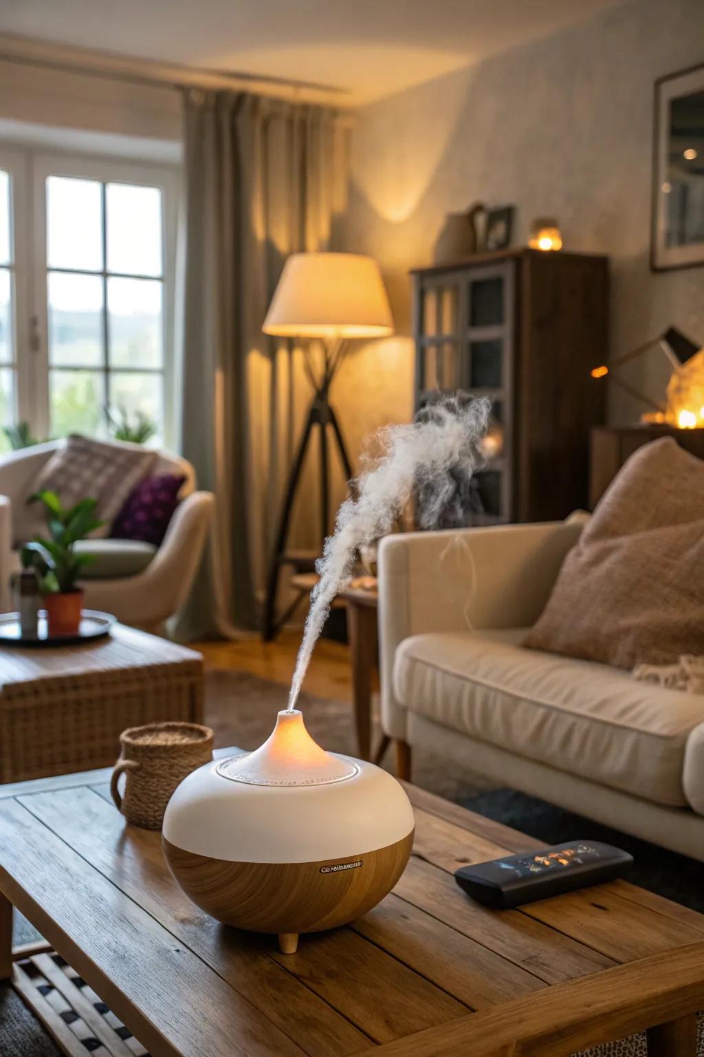 Aromatherapy enhances the relaxing atmosphere.