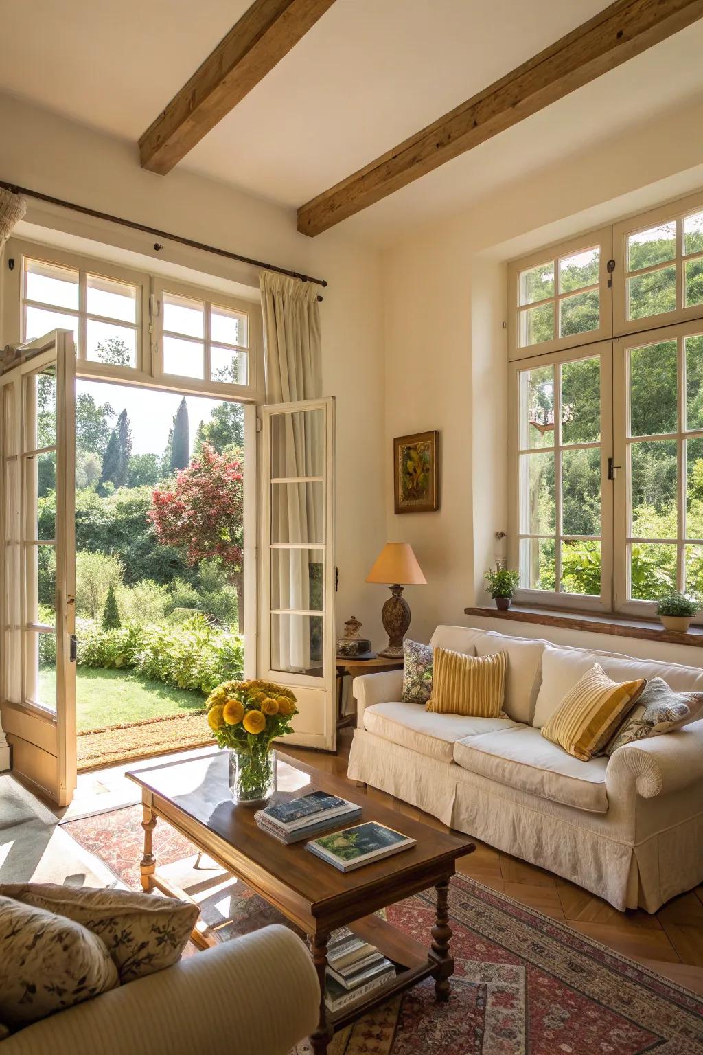 Natural light enhances the room's openness and tranquility.