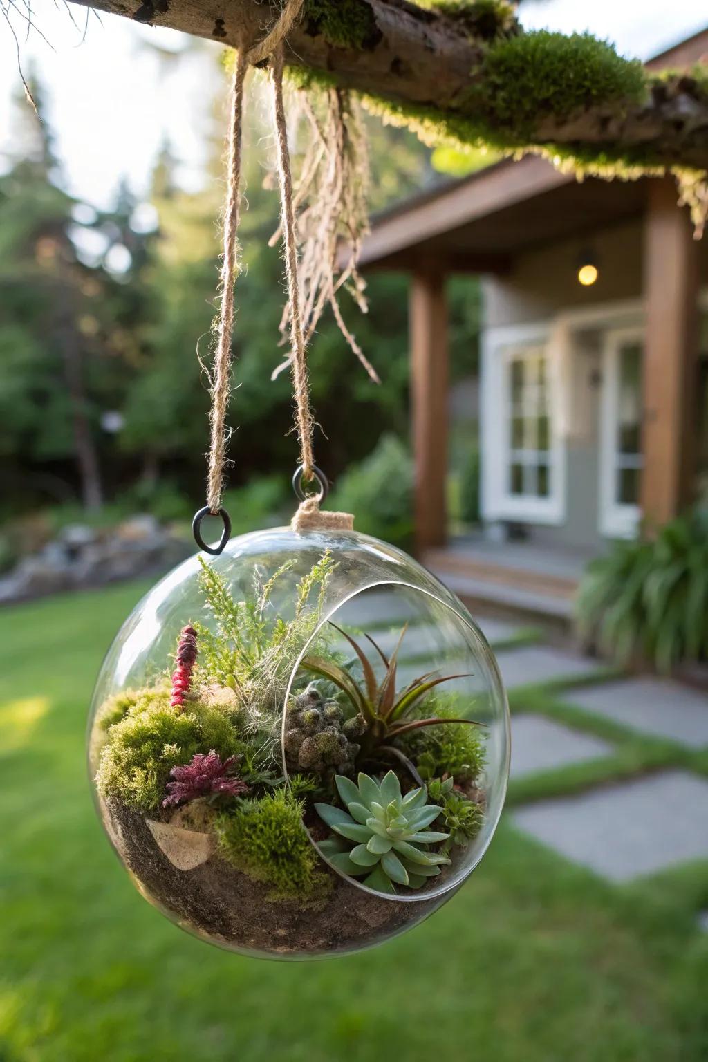 Whimsical floating gardens bring charm and conversation to any outdoor space.