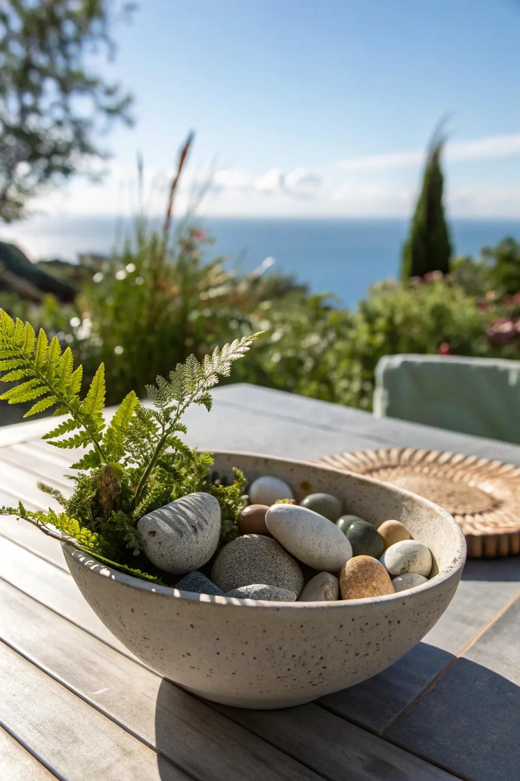A calming Zen garden brings peace to your outdoor space.