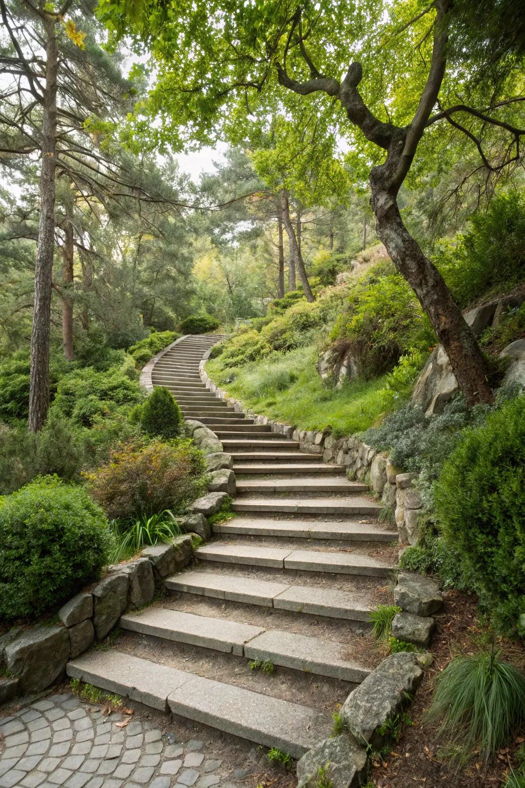 Seamless wraparound steps for flexibility.