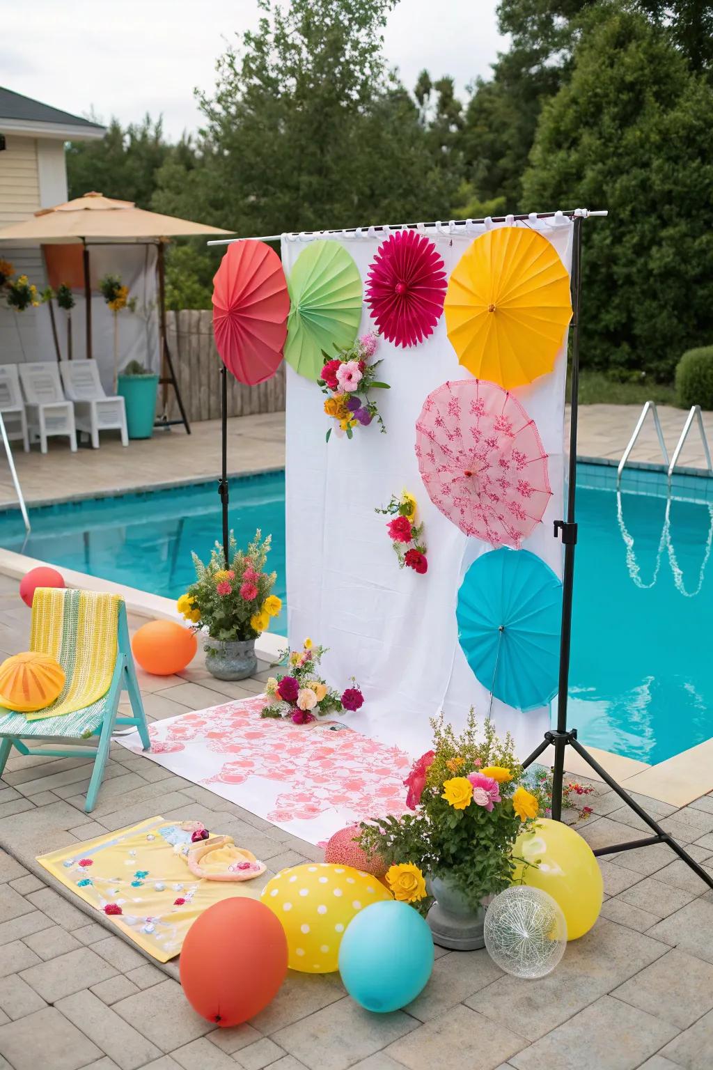 Capture memories with a playful photo backdrop.
