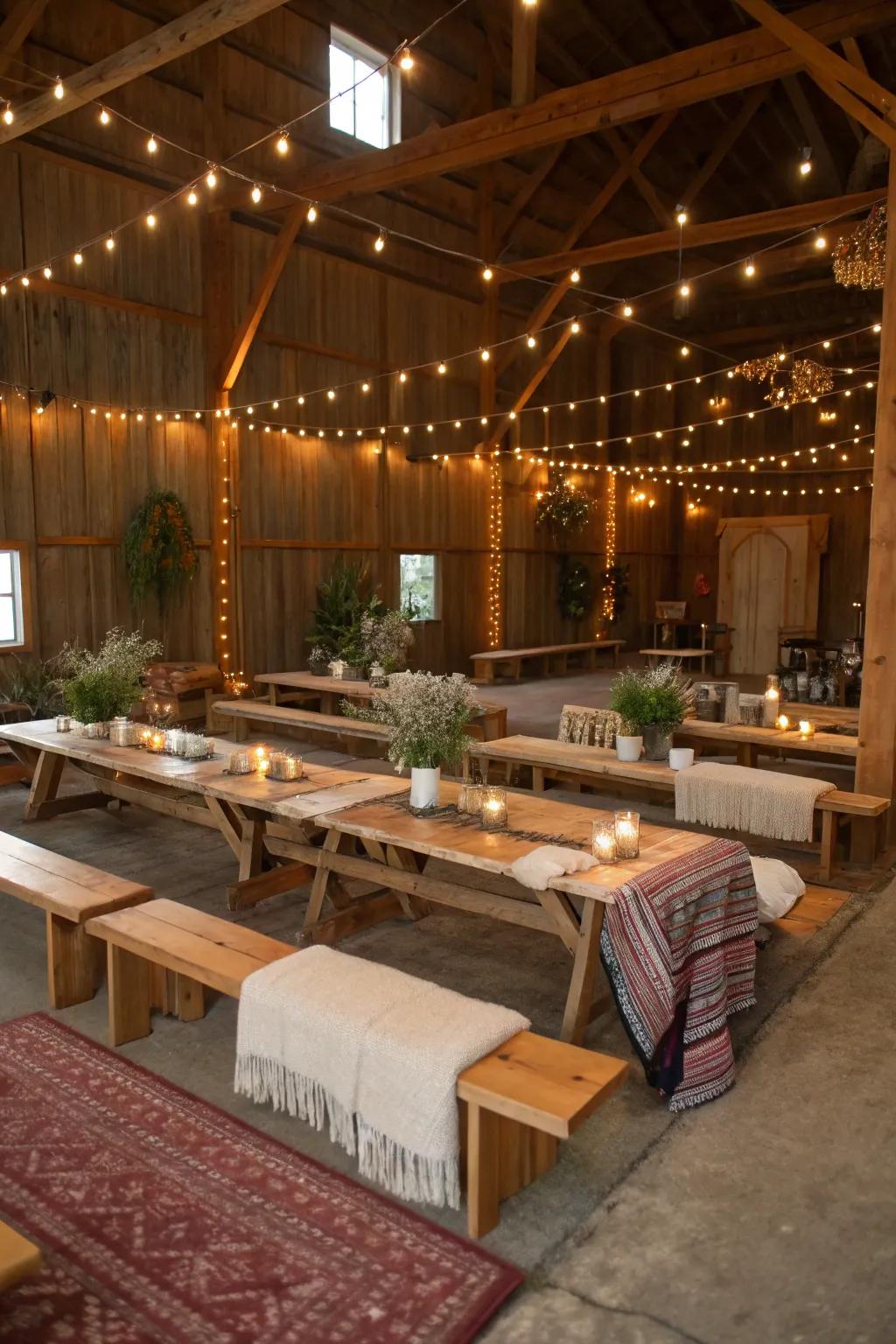 Foster intimacy with creative seating arrangements.