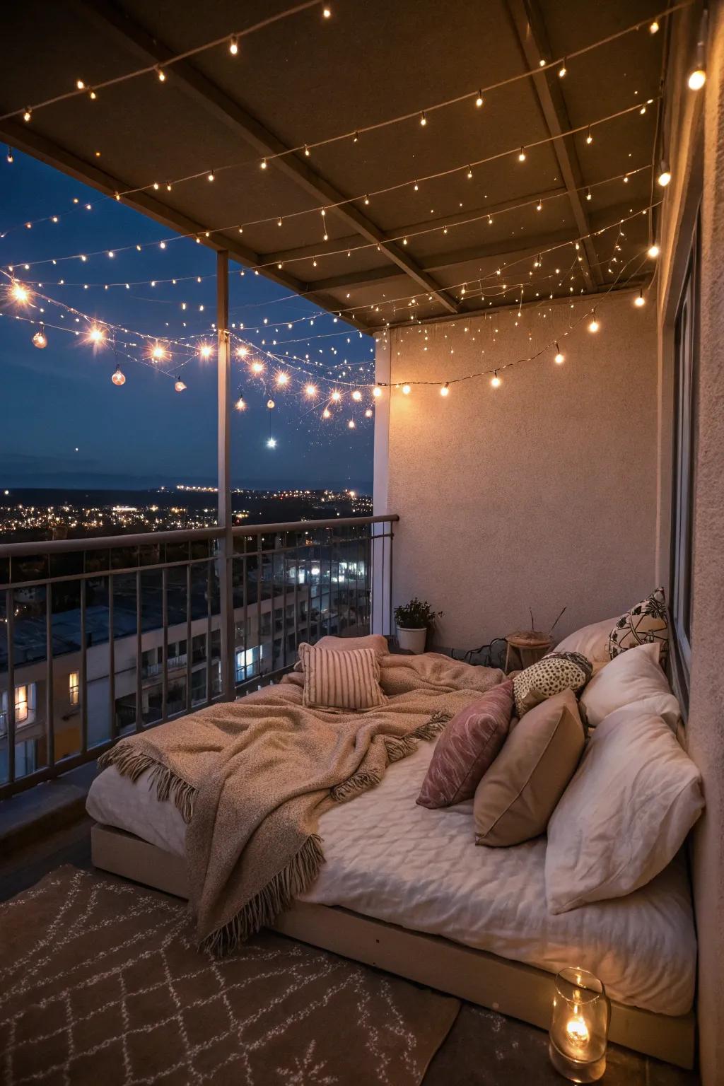 Enjoy a starry night from your own balcony bedroom.