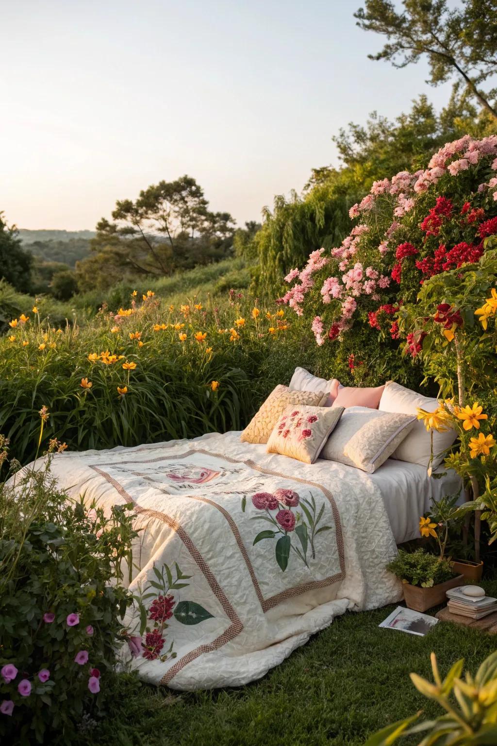 Transform your garden into a dreamy outdoor bedroom.