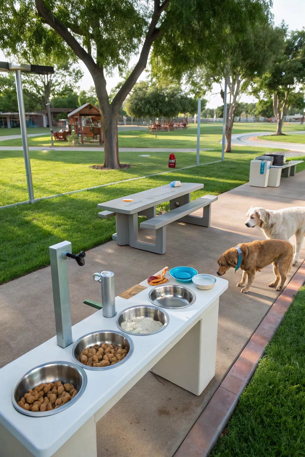 A welcoming pet-friendly area for guests' furry companions.