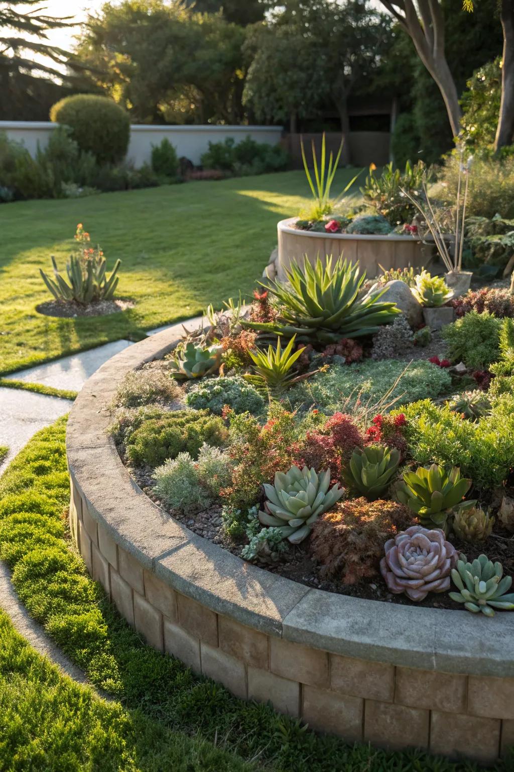 Succulents offer a low-maintenance, stylish option.