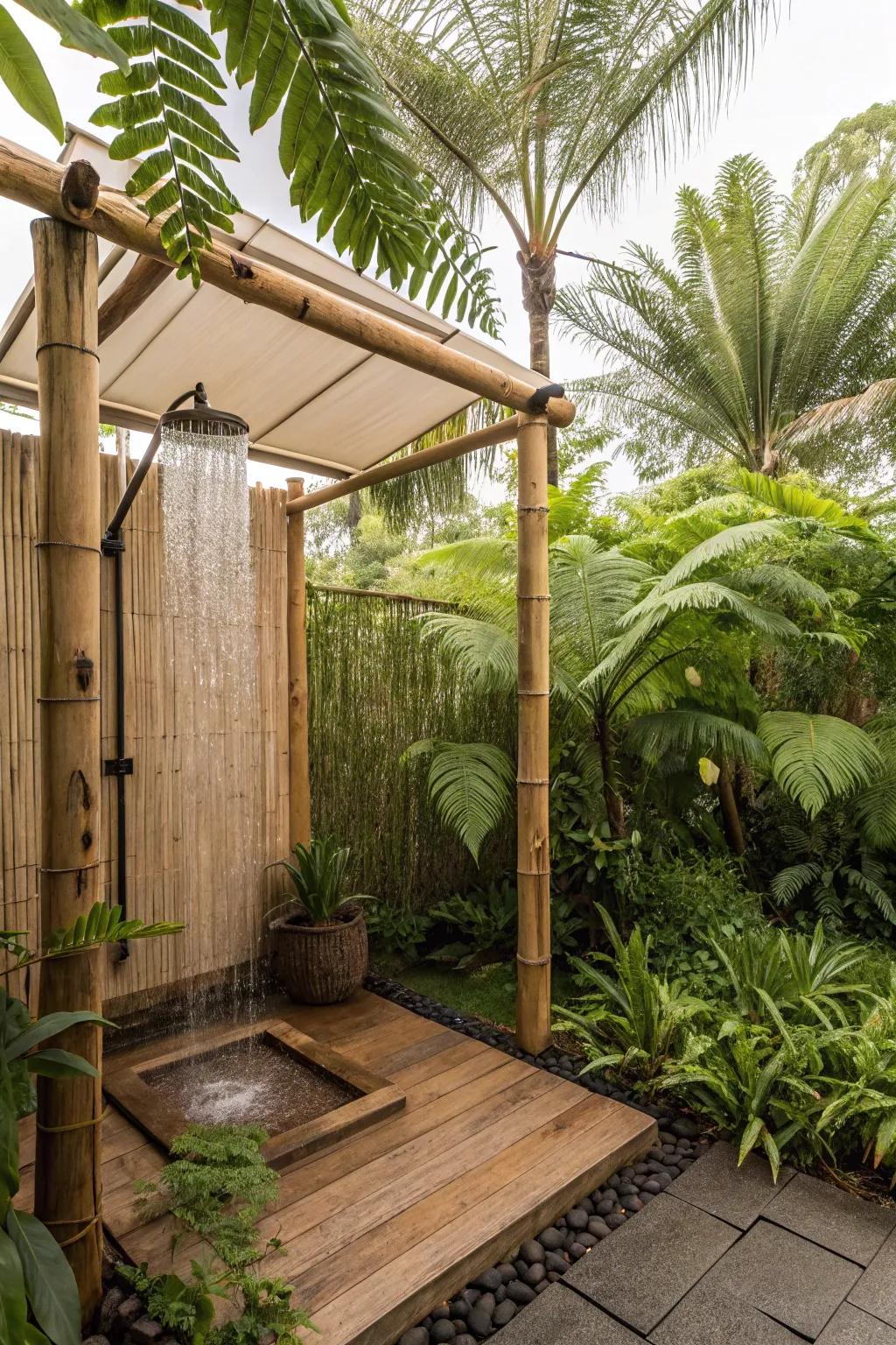 Transform your shower into a tropical paradise.
