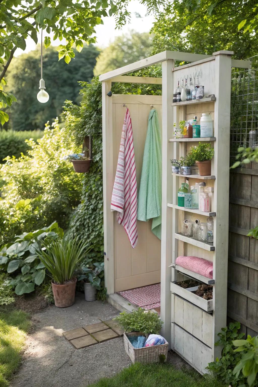 Enhance your shower with practical accessories.